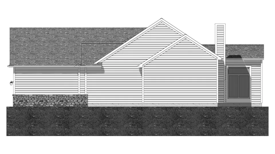 The Leland house plan, exterior view 2